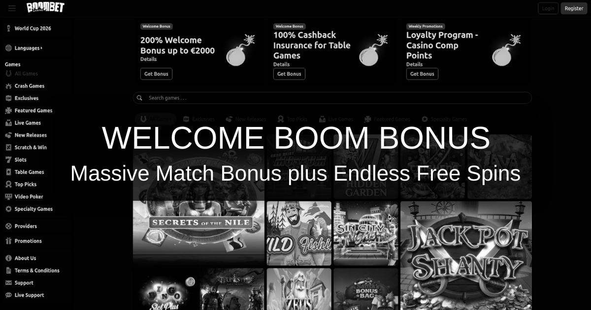 BoomBet Casino - Secure, Fun Gaming in Australia